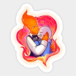 bonefire couple Sticker